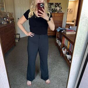 Barely Worn Abercrombie High Rise Slim Boot Trouser Women's Black Pants